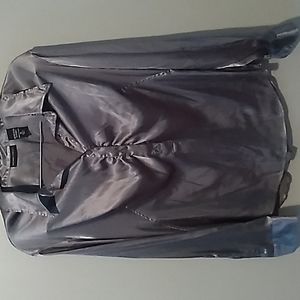 NY&Co gunmetal/silver blouse XL